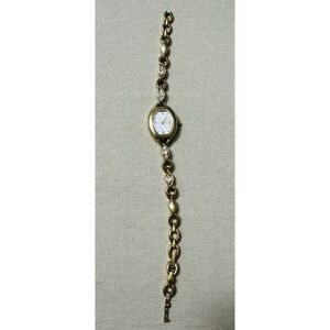Vintage Ladies Gold Tone Bracelet Watch Quartz Japan Movt Working‎ New Battery